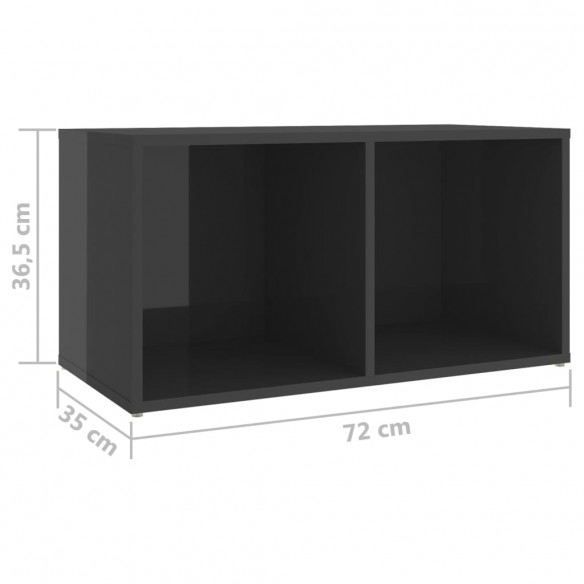 Meubles TV 2 pcs Gris brillant 72x35x36,5 cm Aggloméré