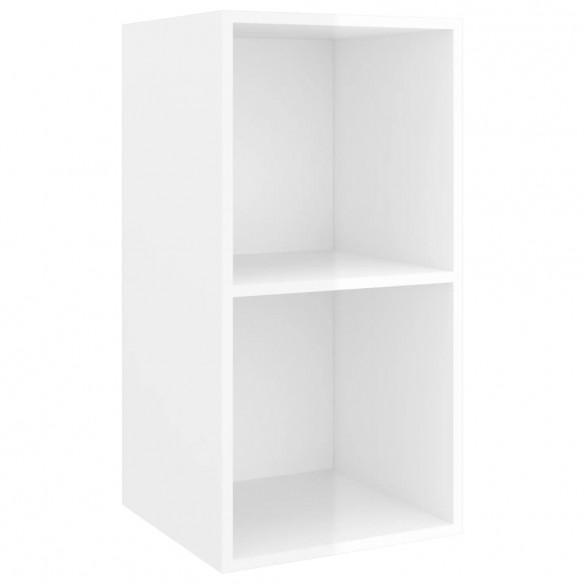 Ensemble de meuble TV 3 pcs Blanc brillant Aggloméré