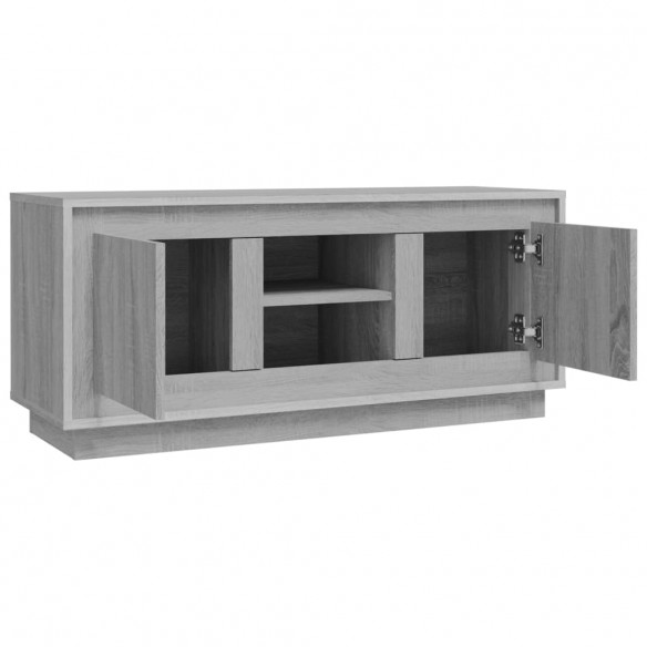 Meuble TV sonoma gris 102x35x45 cm bois d'ingénierie