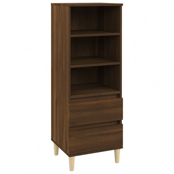 Buffet haut Chêne marron 40x36x110 cm Bois d'ingénierie