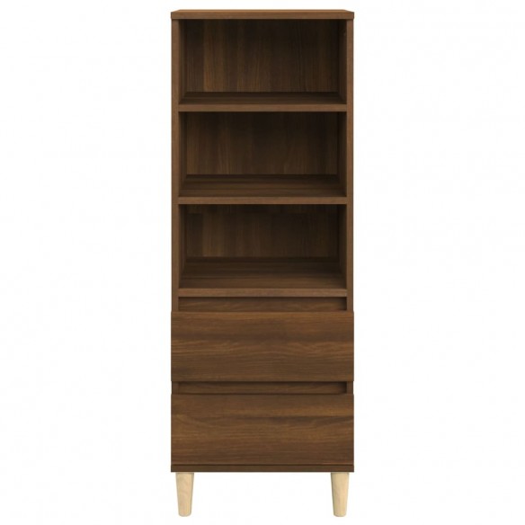 Buffet haut Chêne marron 40x36x110 cm Bois d'ingénierie