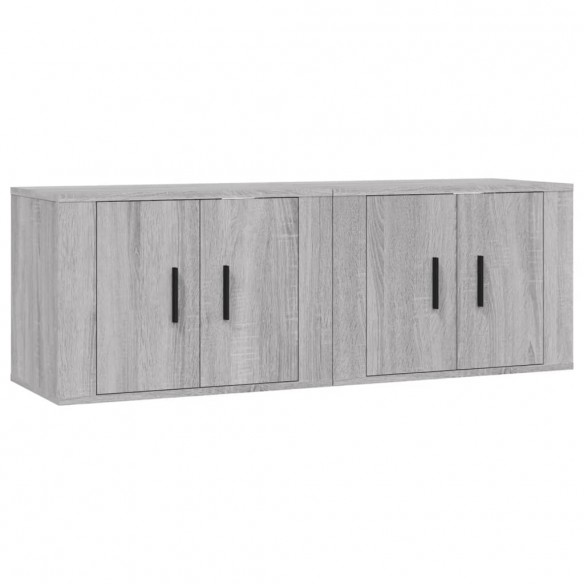 Meubles TV muraux 2 pcs sonoma gris 57x34,5x40 cm