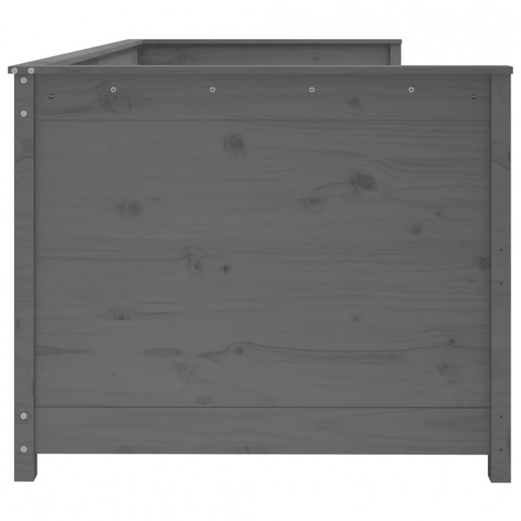 Lit de jour Gris 80x200 cm Bois de pin massif