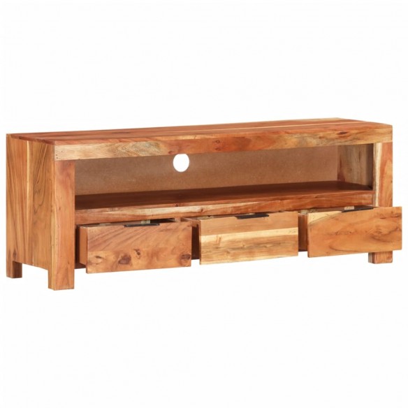 Meuble TV 110x30x40 cm Bois d'acacia massif