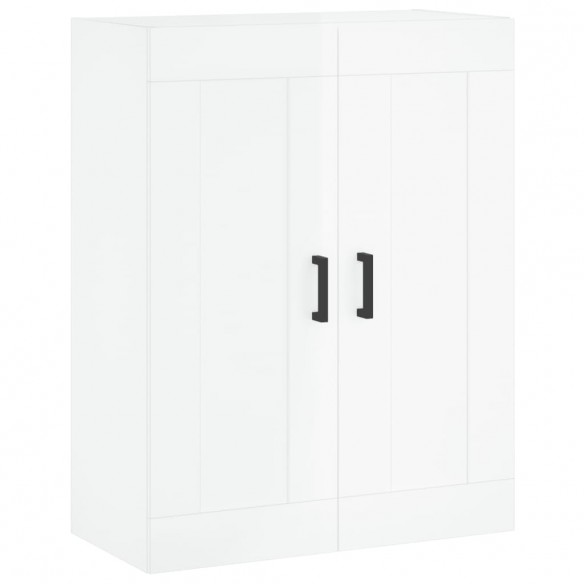 Armoire murale blanc brillant 69,5x34x90 cm bois d'ingénierie