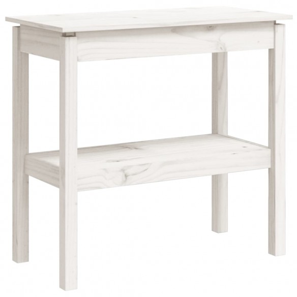 Table console Blanc 80x40x75 cm Bois de pin solide