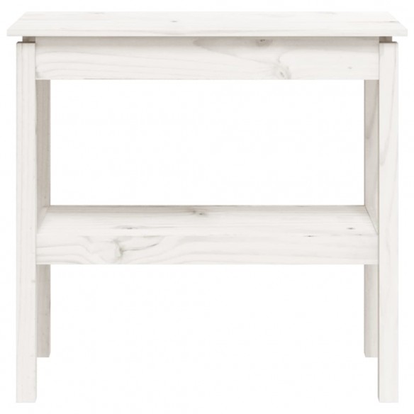 Table console Blanc 80x40x75 cm Bois de pin solide