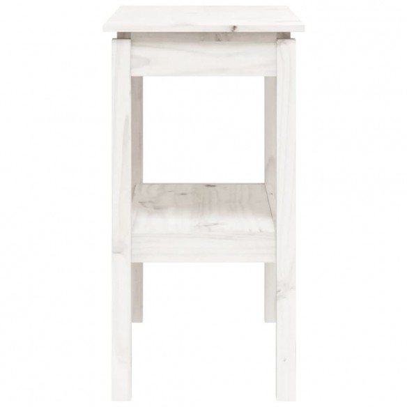 Table console Blanc 80x40x75 cm Bois de pin solide