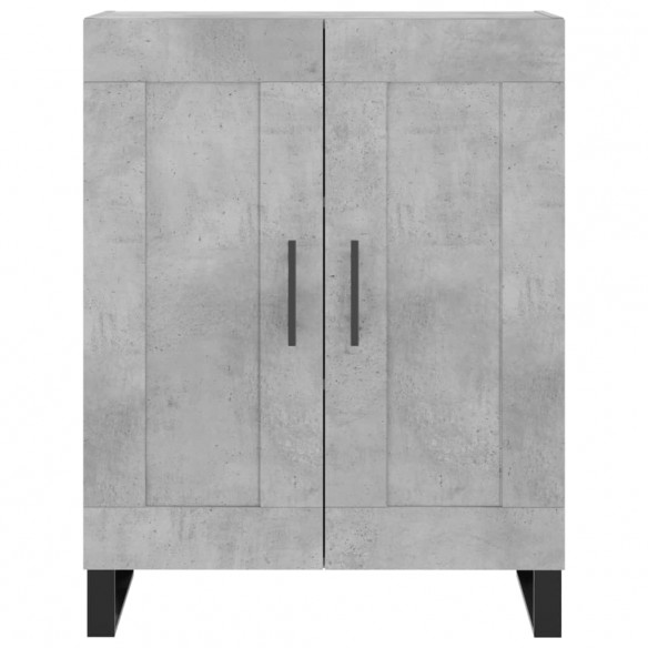 Buffet gris béton 69,5x34x90 cm bois d'ingénierie