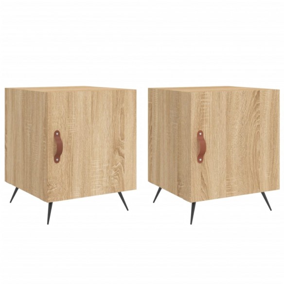 Tables de chevet 2 pcs chêne sonoma 40x40x50 cm bois ingénierie