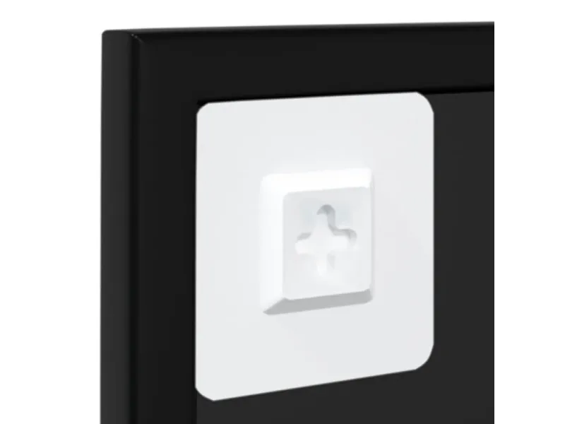 Miroir mural noir 100x60 cm métal