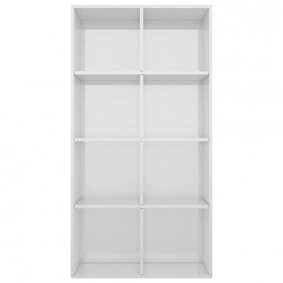 Bibliothèque/Buffet Blanc brillant 66 x 30 x 130 cm Aggloméré