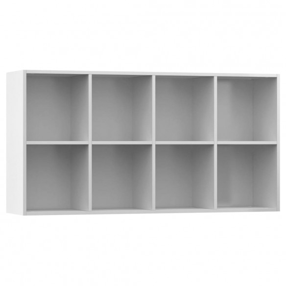 Bibliothèque/Buffet Blanc brillant 66 x 30 x 130 cm Aggloméré