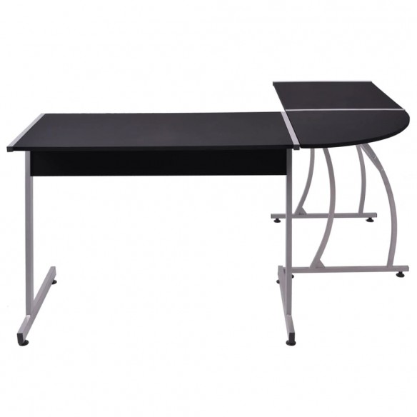 Bureau d'angle en forme de L Noir