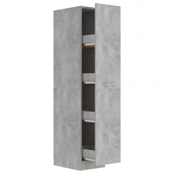 Armoire d'apothicaire Gris béton 30x42,5x150 cm Aggloméré