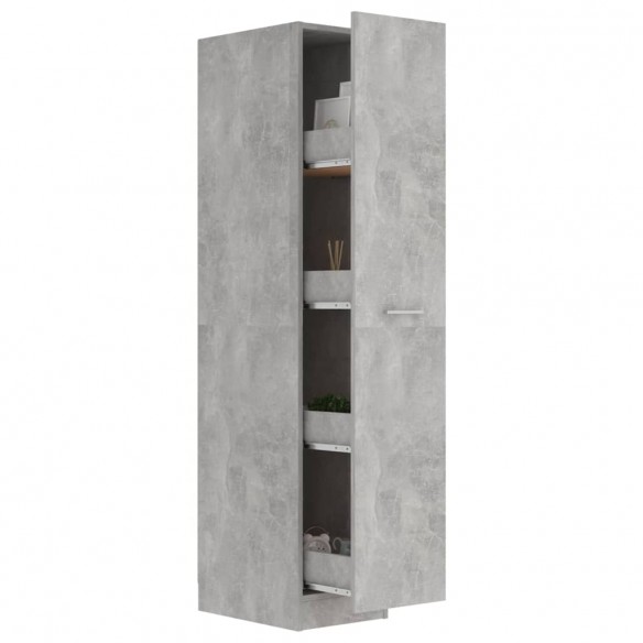 Armoire d'apothicaire Gris béton 30x42,5x150 cm Aggloméré