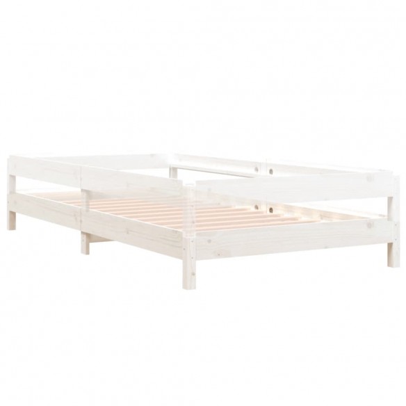 Lit empilable Blanc 90x200 cm Bois de pin massif