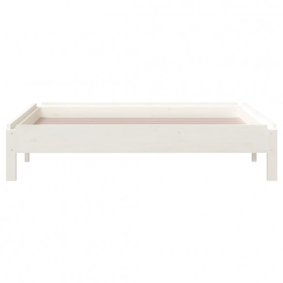 Lit empilable Blanc 90x200 cm Bois de pin massif