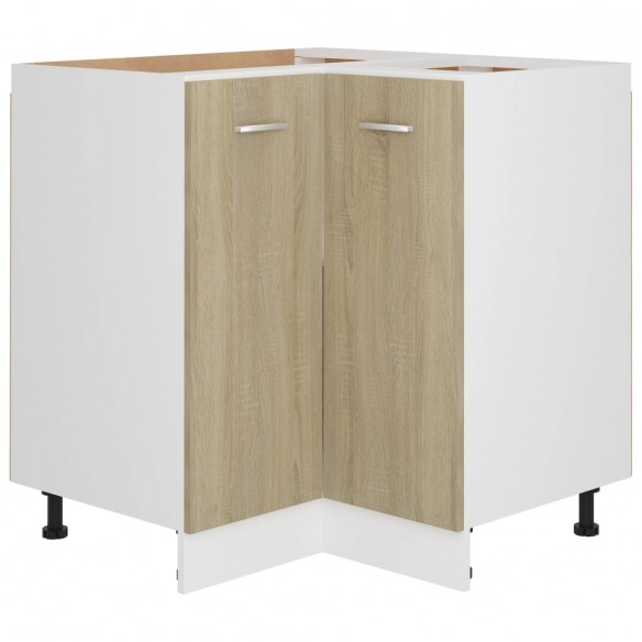 Armoire de plancher d'angle chêne sonoma 75,5x75,5x81,5 cm bois