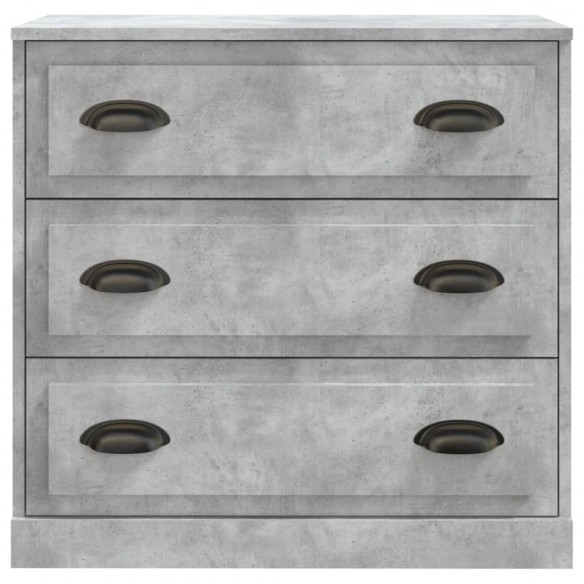 Buffet gris béton 70x35,5x67,5 cm bois d'ingénierie