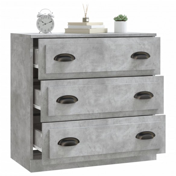 Buffet gris béton 70x35,5x67,5 cm bois d'ingénierie