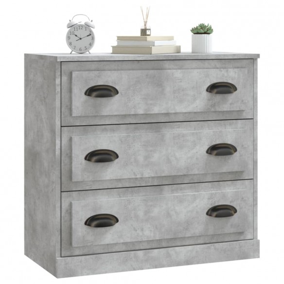 Buffet gris béton 70x35,5x67,5 cm bois d'ingénierie