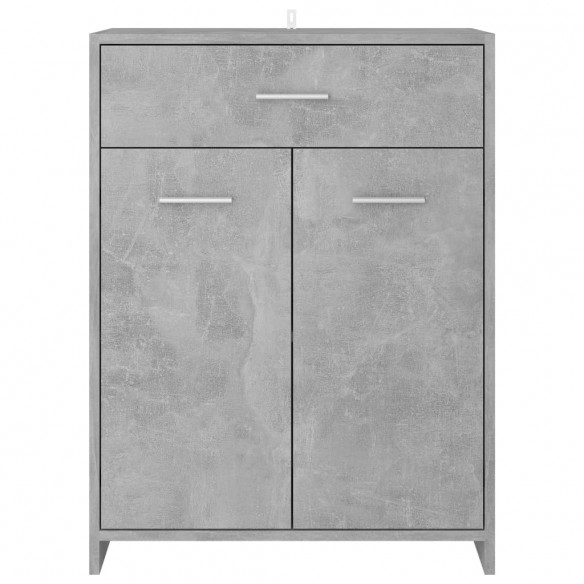 Armoire de salle de bain Gris béton 60x33x80 cm Aggloméré