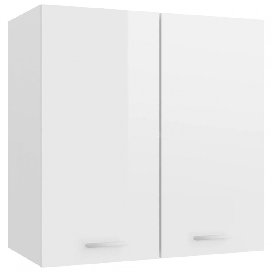 Armoire suspendue Blanc brillant 60x31x60 cm Aggloméré