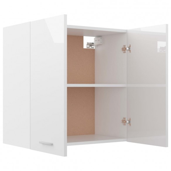 Armoire suspendue Blanc brillant 60x31x60 cm Aggloméré