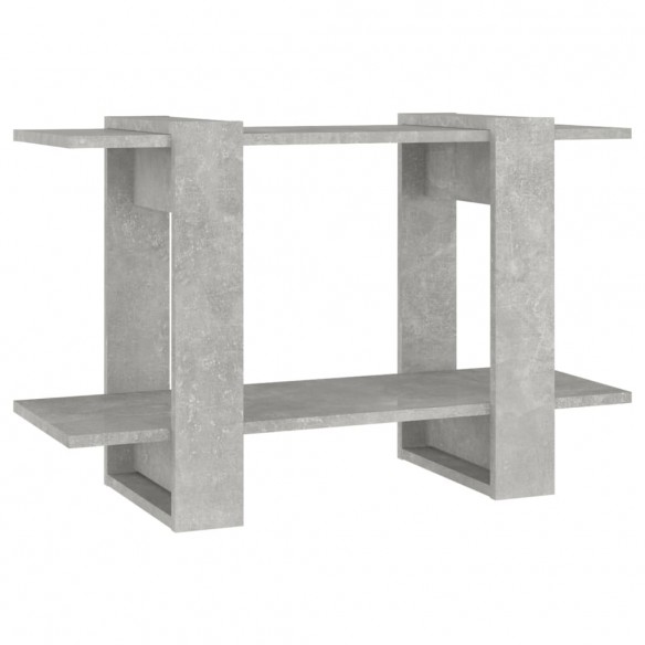 Bibliothèque/Séparateur de pièce Gris béton 80x30x51 cm