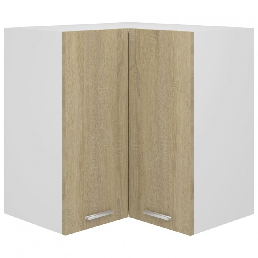 Armoire d'angle suspendue Chêne sonoma 57x57x60 cm Aggloméré