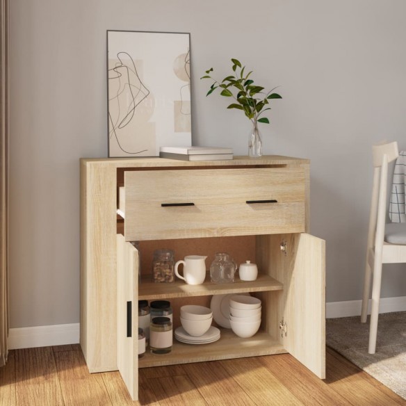 Buffet Chêne sonoma 80x33x70 cm Bois d'ingénierie