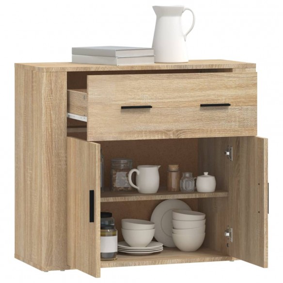 Buffet Chêne sonoma 80x33x70 cm Bois d'ingénierie