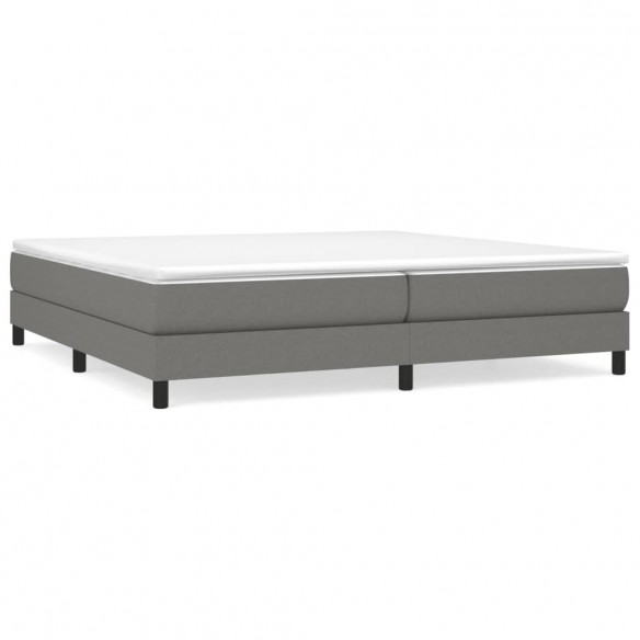 Cadre de lit avec matelas Gris foncé 200x200cm Tissu