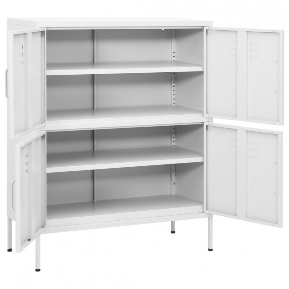 Armoire de rangement Blanc 80x35x101,5 cm Acier