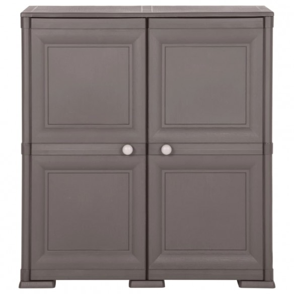 Armoire en plastique 79x43x85,5 cm Design de bois Gris