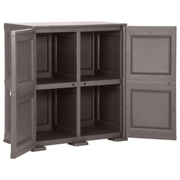 Armoire en plastique 79x43x85,5 cm Design de bois Gris