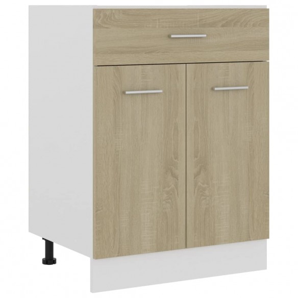 Armoire de plancher tiroir Chêne sonoma 60x46x81,5 cm Aggloméré