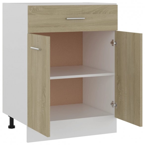 Armoire de plancher tiroir Chêne sonoma 60x46x81,5 cm Aggloméré