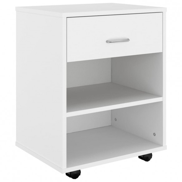 Armoire à roulettes Blanc 46x36x59 cm Aggloméré