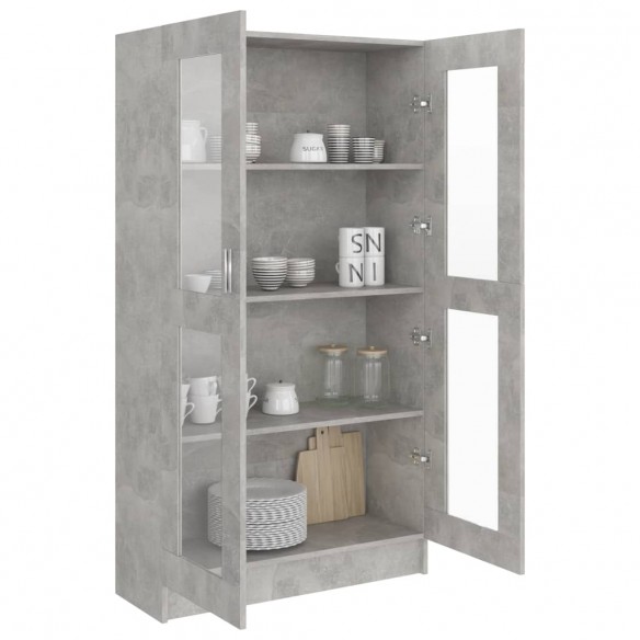 Armoire à vitrine Gris béton 82,5x30,5x150 cm Aggloméré