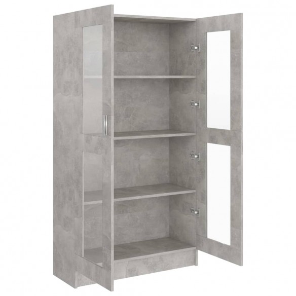 Armoire à vitrine Gris béton 82,5x30,5x150 cm Aggloméré