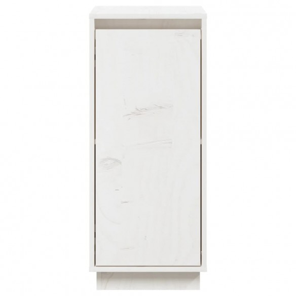 Buffet Blanc 31,5x34x75 cm Bois massif de pin