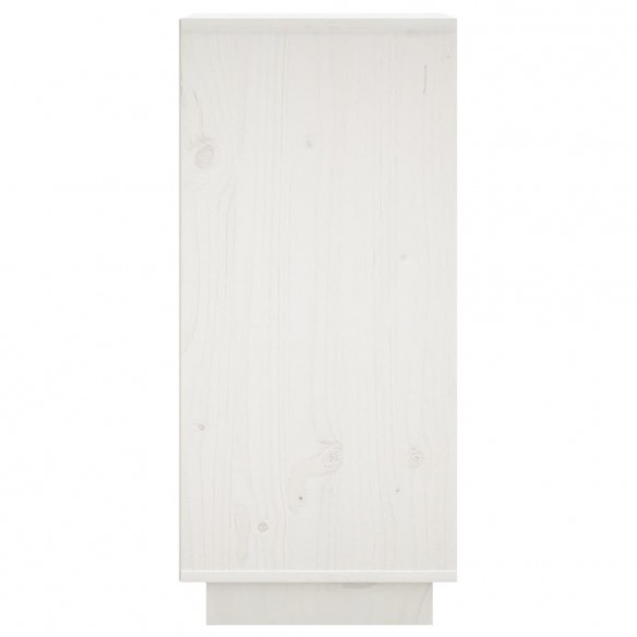 Buffet Blanc 31,5x34x75 cm Bois massif de pin