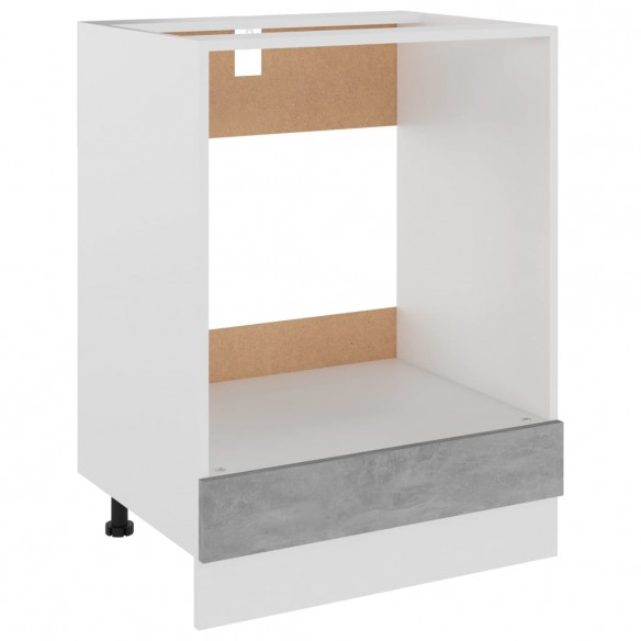 Armoire à four Gris béton 60x46x81,5 cm Aggloméré