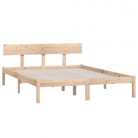 Cadre de lit Bois de pin massif 150x200 cm UK King