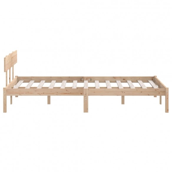 Cadre de lit Bois de pin massif 150x200 cm UK King