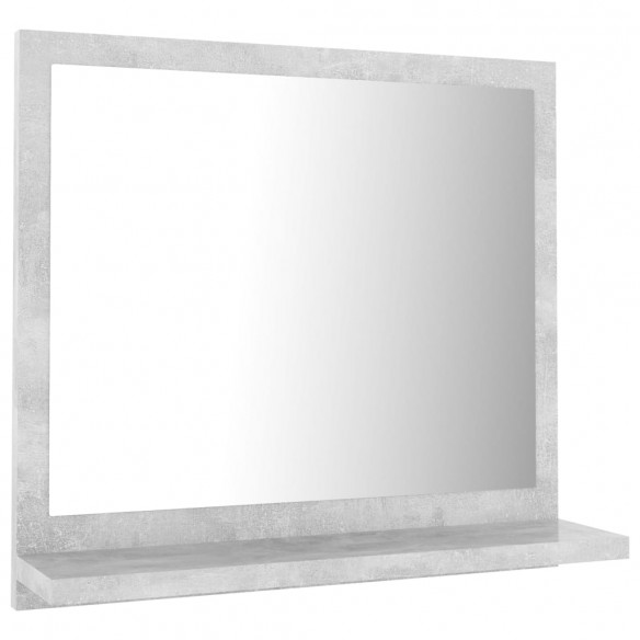 Miroir de salle de bain Gris béton 40x10,5x37 cm Aggloméré