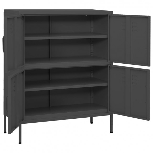 Armoire de rangement Anthracite 80x35x101,5 cm Acier