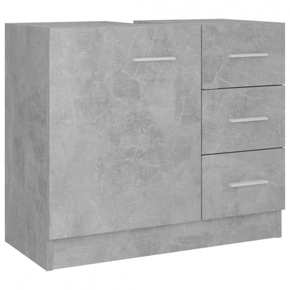 Armoire d'évier Gris béton 63x30x54 cm Aggloméré